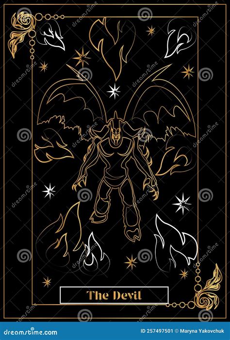 The Devil Card stock illustration. Illustration of arcana - 257497501