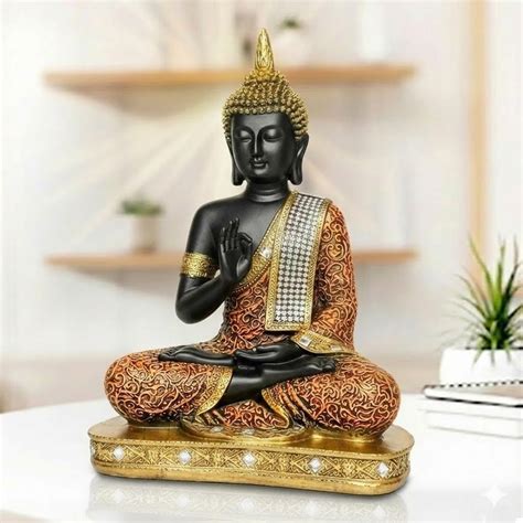 Buy GLUN® Meditating Buddha Statue for Home Decor | 25 cm Sitting ...