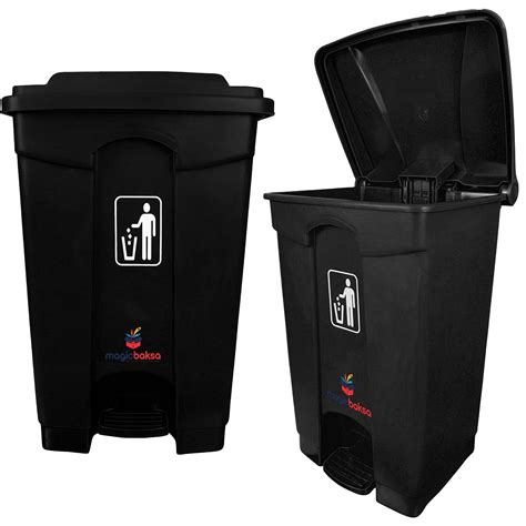 Magicbaksa Mango 65Ltr., Padel Dustbin with Lid (Black Set of 2 ...