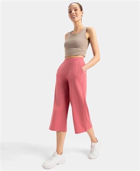 Buy Super Combed Cotton Rich Elastane Stretch Relaxed Fit Culottes ...
