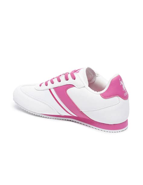 Off White Valery Panelled Colour Block Lace Up Sneakers – U.S. Polo ...