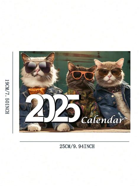 1pc 2025 Wall Calendar 12-Month Calendar January 2025 December 2025 ...
