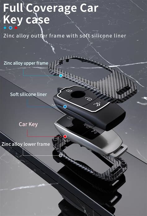 Mercedes GLC 300 Luxury Premium Metal Carbon Fiber Black Soft Silicon ...