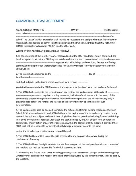 27 Free Commercial Lease Agreement Templates ᐅ TemplateLab