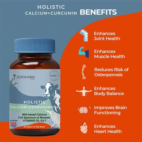 Buy ZEROHARM HOLISTIC CALCIUM & ASWAGANDHA-STRESS RELIEF, JOINT,BONE ...