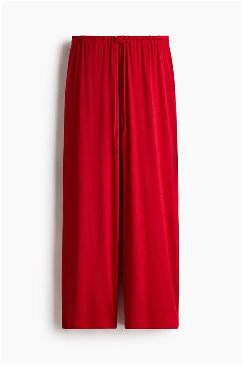 Pointelle Pajama Pants - Red - Ladies | H&M US