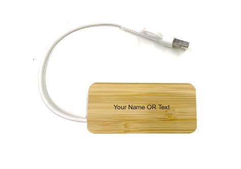 Bamboo USB Hub with C port Designs and Templates