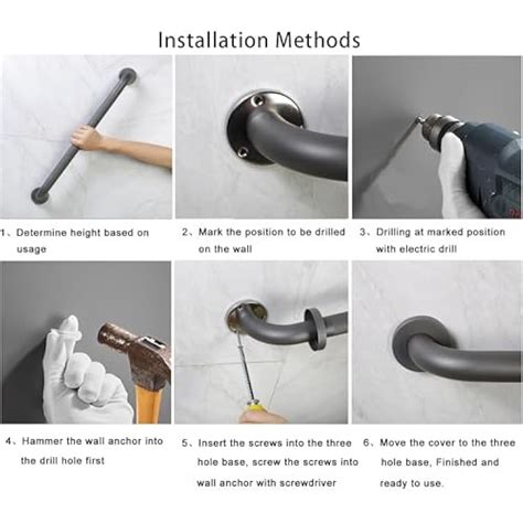Rackickyer Shower Grab Bar, 2 Pack 12 Inch Gray Bathroom Grab India | Ubuy