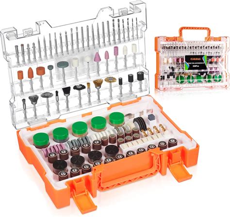 CHILEAD Rotary Tool Accessories Kit, 500 Pcs Accessory Set, 1/8"(3.2mm) Diameter Shanks ...