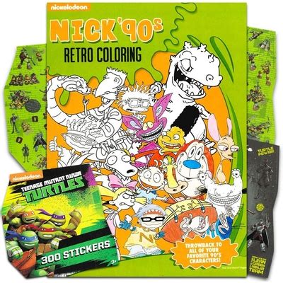 GUZIAVAClubFun 90s Nickelodeon Coloring Book for Adults Relaxation ...