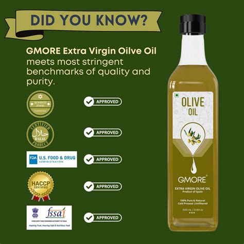Gmore Cold Pressed - Extra Virgin - Olive Oil - Organic - 100% Pure ...