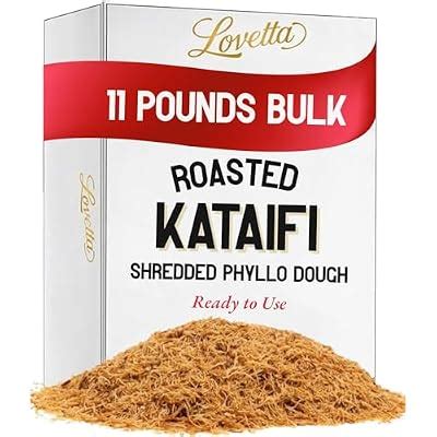 Lovetta Kataifi Shredded Fillo Dough Roasted Bulk 11lb (5kg) India | Ubuy