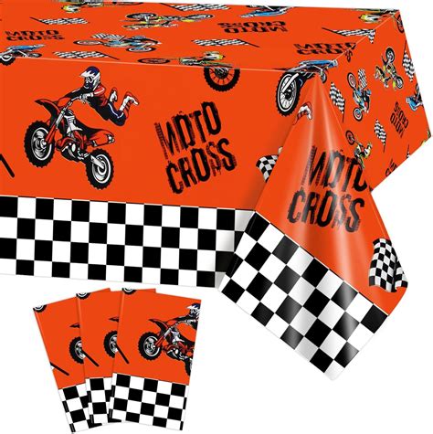 Amazon.com: PHOGARY 3pcs Dirt Bike Table Cloth for Boys Men Birthday Party Decorations ...