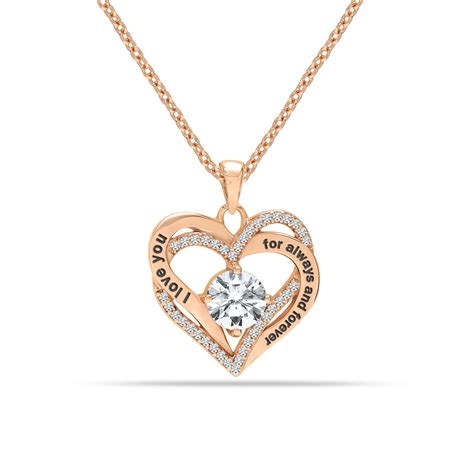 LeCalla - Buy 925 Sterling Silver Rose Gold-Plated I Love You Always ...