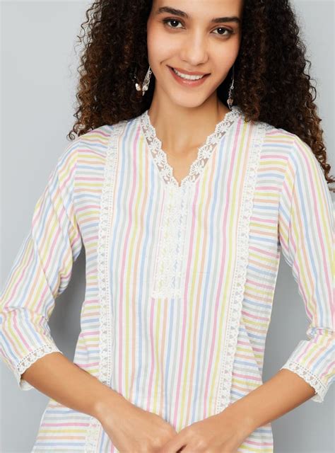 Buy Women Striped Straight Kurta Online at just Rs. 699.0 ...