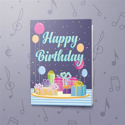 Happy Birthday Card With Music | Musical Birthday Card, Happy Birthday ...