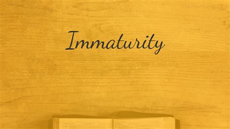 Immaturity - Logos Sermons