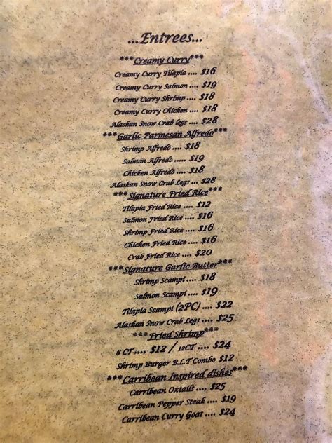 Jordan Johnson Restaurant Menu