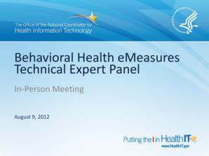 Fillable Online Behavioral Health eMeasures Technical Expert Panel Fax ...