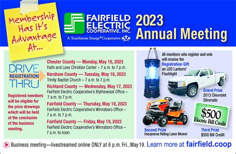 2023 Annual Meeting | Fairfield Electric Co-op
