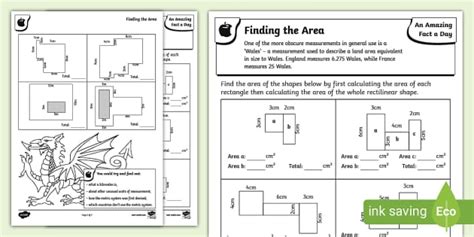 Printable Area Worksheet | Maths Resources