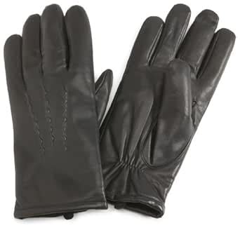 Isotoner Men's Isotoner Leather Glove With Three Draws With Ultraplush ...