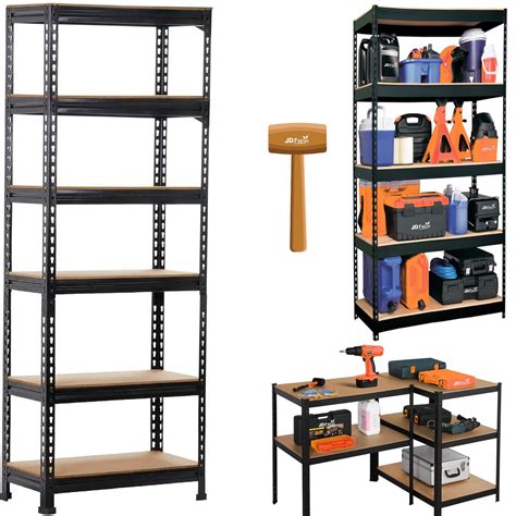JD FRESH 6 Tier Iron Rack for Storage/Adjustable Metal Shelf with ...