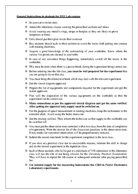 EE3511 - Power Electronics Laboratory: General Lab Instructions and ...