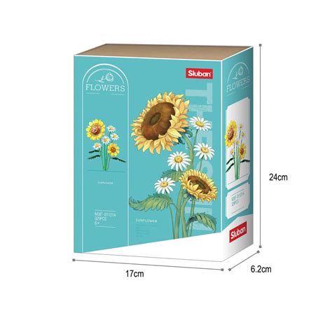 Buy Sluban Flowers - Sunflower Building Blocks For Ages 6+ Online at ...