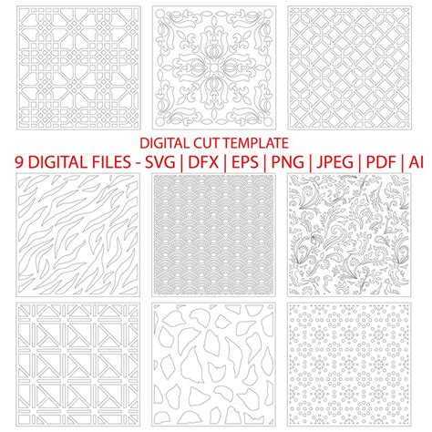 Buy 09 Digital Panel Laser Cut Template Svg Online in India - Etsy
