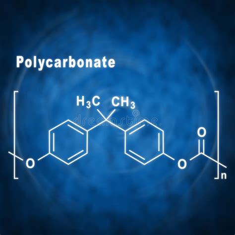 Polycarbonate PC, Structural Chemical Formula Stock Illustration ...