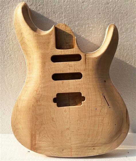 Buy Unfinish Electric Guitar Body Carved Top Body With Flame Maple Top ...