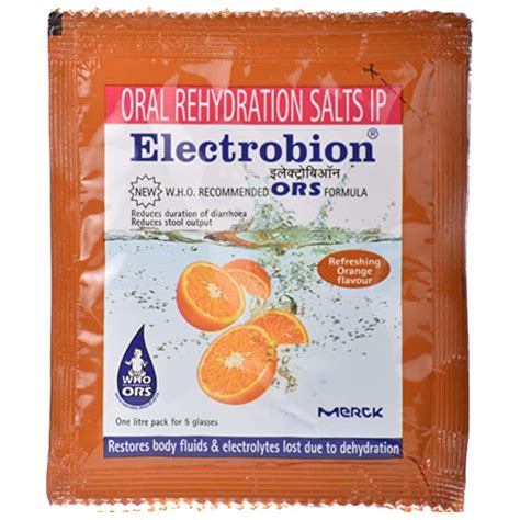 Electrobion - Pack of 21gm Oral Rehydration Powder (Orange Flavour ...