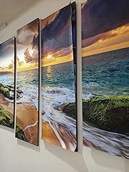 KYARA ARTS Vinyl and MDF Sunrise View Framed Painting, Multicolour ...