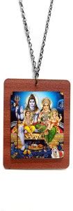 Sunder Kaya Shiv Pariwar Wooden and Acrylic Car Hanging-3x4 Inch Car ...