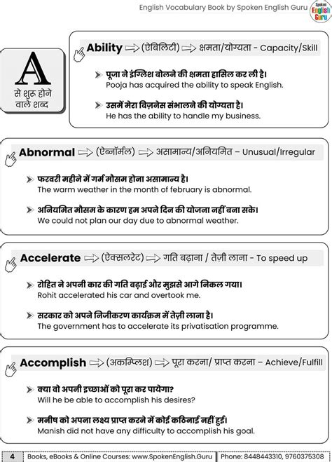 Spoken English Guru English Vocabulary Book - Latest Edition 2025 ...
