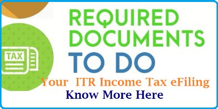 Required Documents to do your ITR Income Tax eFiling - Know More Here ...