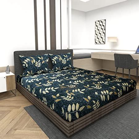 Buy DECOREZA Home Premium Cotton Elastic Fitted Bedsheets with 2 King ...