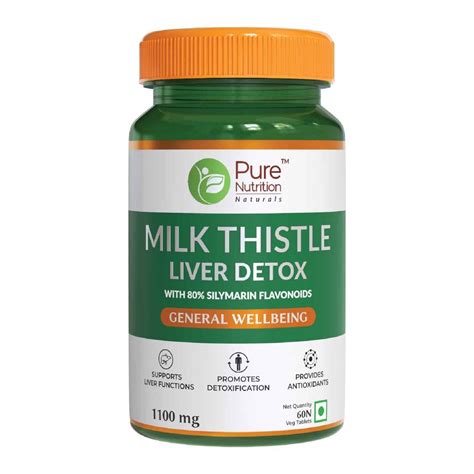 Pure Nutrition Milk Thistle Detox Liver, 60 Capsules Price, Uses, Side ...