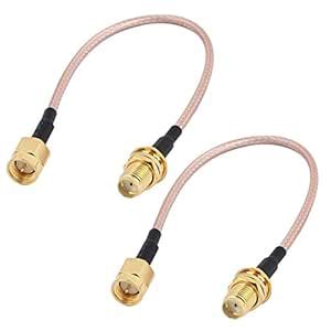 ELECTROPRIME 2PCS RG316 SMA Female to Male Connector Router Booster ...