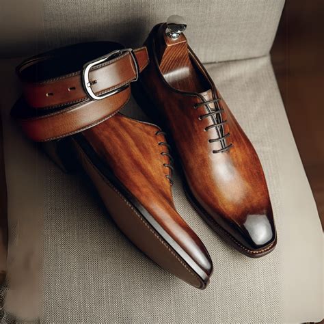 BROWN ONE- PIECE OXFORDS | PATINA FINISH – Elba Dorata