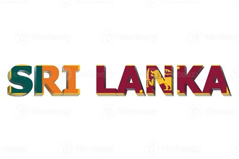 3D Flag of Sri Lanka on a text background. 25878458 Stock Photo at Vecteezy