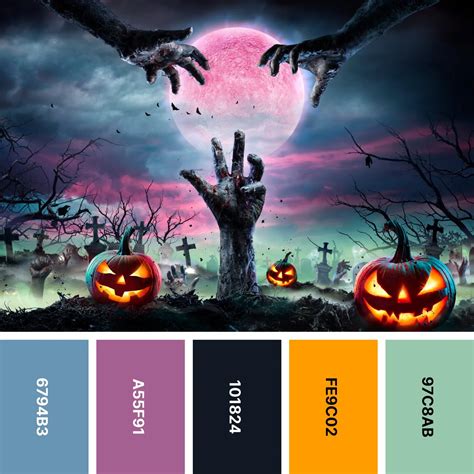 32 Halloween Color Palettes for Spooky Designs - Color Meanings ...