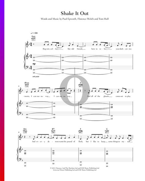 Shake It Out (Florence + the Machine) Piano Sheet Music - OKTAV