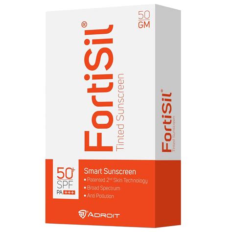 Fortisil Spf 50+ Pa+++Tinted Sunscreen Gel | Uses, Side Effects, Price ...
