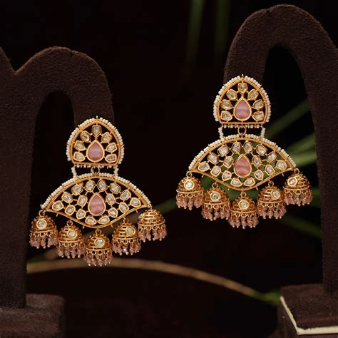 Kandan Polki Designer Earrings @ ₹1,450 | Free Delivery