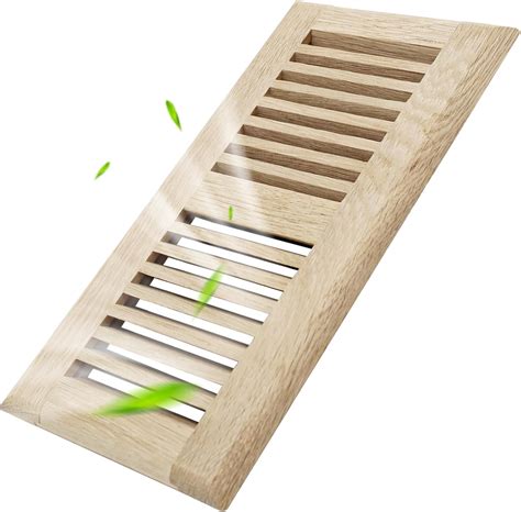 Howeall 4x10 Inch White Oak Wood Floor Register Vents Cover - Drop in ...
