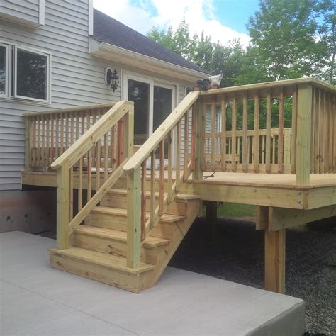 Pressure Treated Yard Deck and Concrete Patio