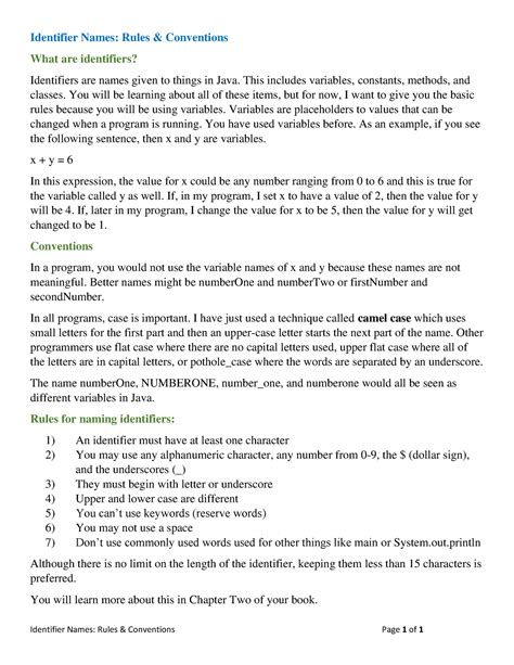 Image result for Identifier Computer Science Example