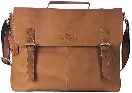 Buy WildHorn Leather 15 inch Laptop Messenger Bag for Men I Padded ...